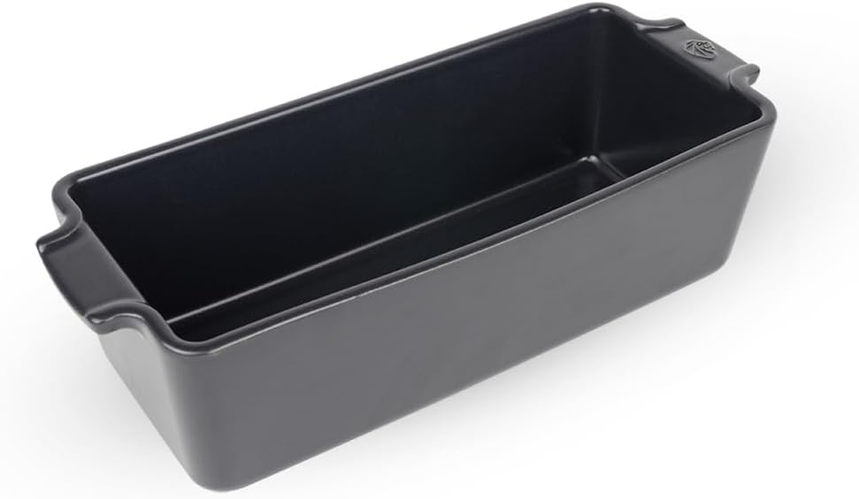 Peugeot - Appolia Loaf Pan - Ceramic Bread Baking Dish with Handles - Slate, 10 x 4 x 3 inches