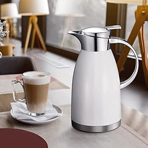 Haosens 1,8 Liter Edelstahl Isolierkanne thermoskanne Teekanne, Doppelschicht Vakuum kaffeekanne - Elegantes Design, doppelwandige Isolierung – Bild 5