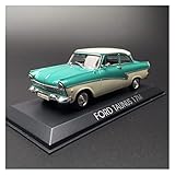 YCNXEB pour Ford Taunus 17M 1 43 Alliage Modèle De Voiture Classique Véhicules Moulés sous Pression Gâteau Décoration Ornement Répliques Miniatures