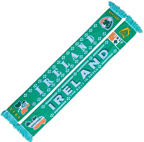 Generisch Ireland, Ireland, Éire Scarf, Cult Scarf, Souvenir Scarf (Knitted Scarf), Black, Red, Yellow, White, 145
