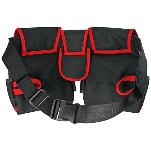 Spares2go 20 Pocket Double Tool Belt Heavy Duty Joiners Carpenter Builders Nails Pouch - Image 9