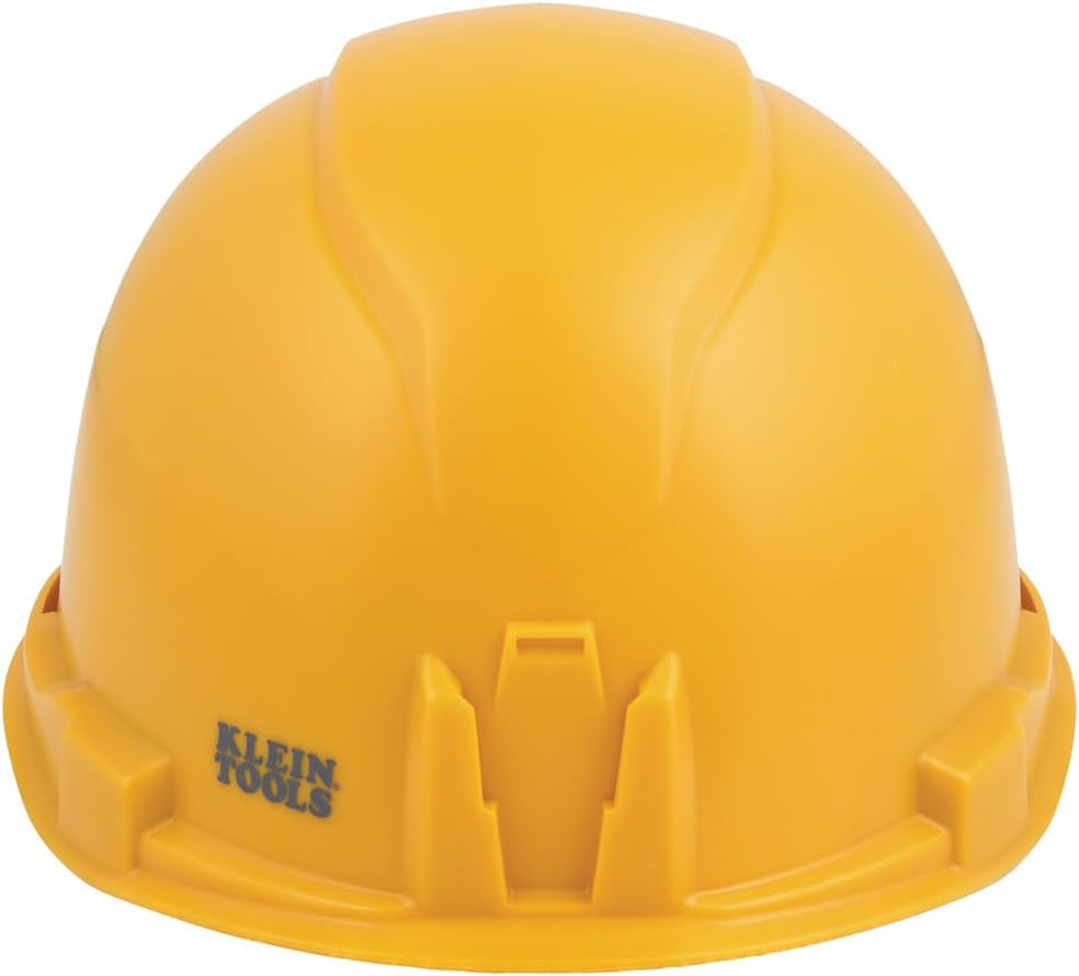 Klein Tools Hard Hat, Non-Vented Cap Style, Padded, Self-Wicking Odor-Resistant Sweatband, Tested up to 20kV