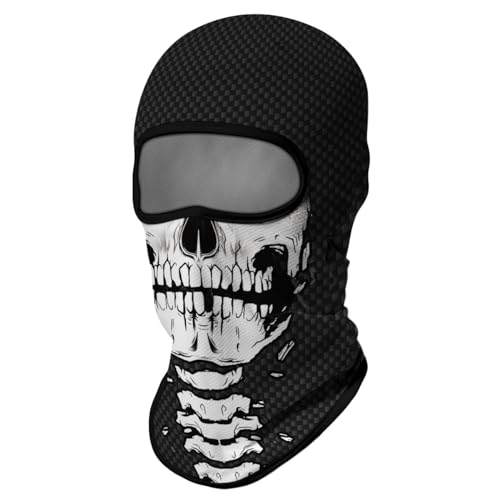 Image of Skull Full ski Mask, 3D Balaclava, UV Sun Protection,Motorcycle /Ski /Scarf /Cycling /Fishing for Men