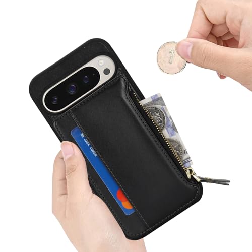 Image of Cavor for Google Pixel 9 Pro XL Case Wallet with Card Holder, Black