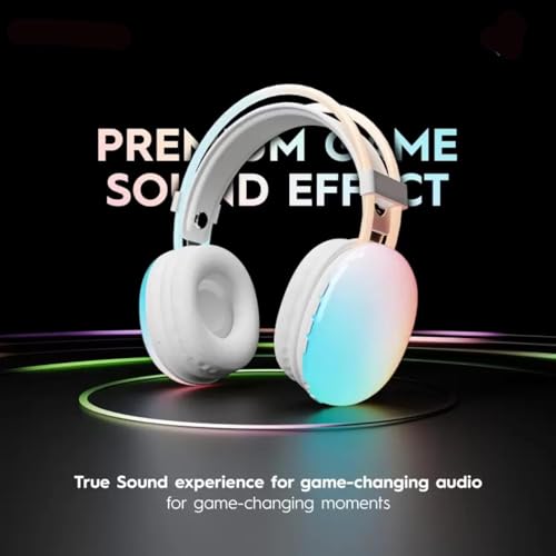 Image of Over-Ear Bluetooth Headphones ? Up to 20 Hours Playback, 40mm Drivers, LED Display, Soft Padded Cushions, Physical Noise Isolation