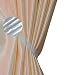 Ayygift 1 Pair Simple Round Curtain Buckle Magnetic Tieback Curtain Decor(Grey)