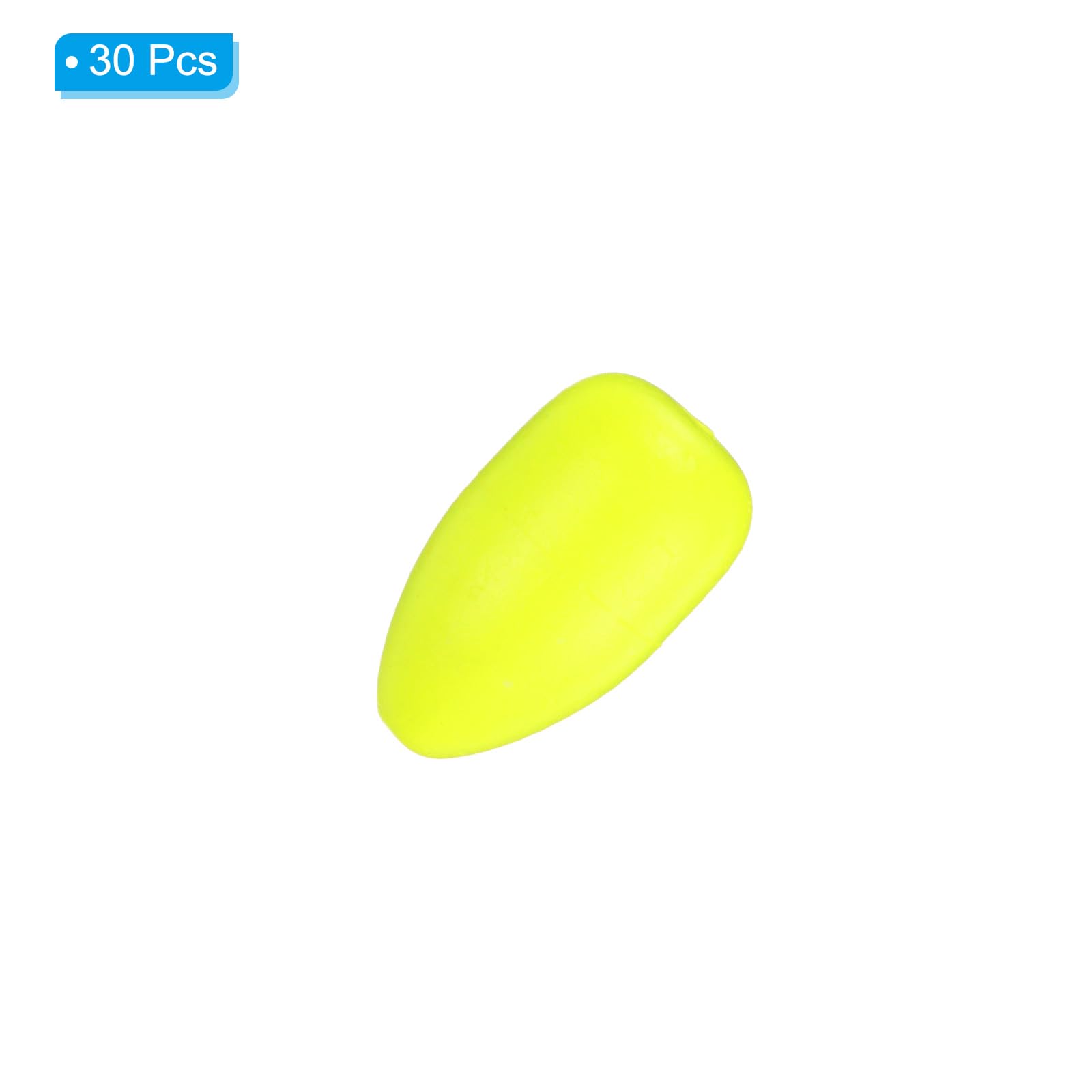 PATIKIL Fishing Foam Floats 0.8 Inch, 30Pcs Oval Snell Floats Fly Fishing Strike Indicator for Pompano Rig Trout Catfish Walleye, Yellow - Image 3