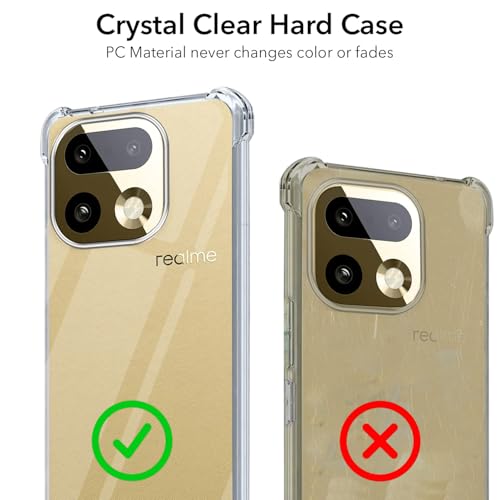 Image of Jkobi Shockproof Crystal-Clear Back Cover for Realme 16 Pro Plus 5G (Anti Yellow Case | Drop & Camera Protection | Hard Polycarbonate)