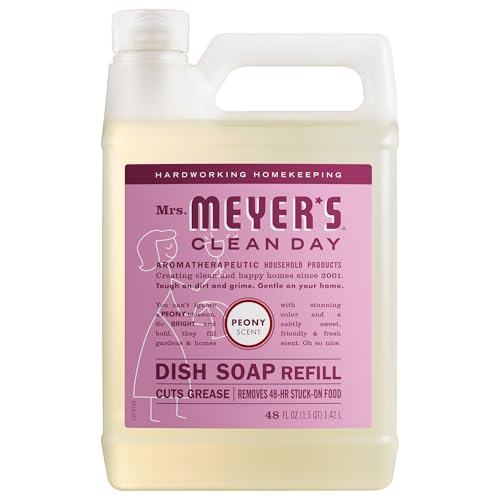 Image of MRS. MEYER'S CLEAN DAY Liquid Dish Soap Refill, Peony, 48 fl. oz