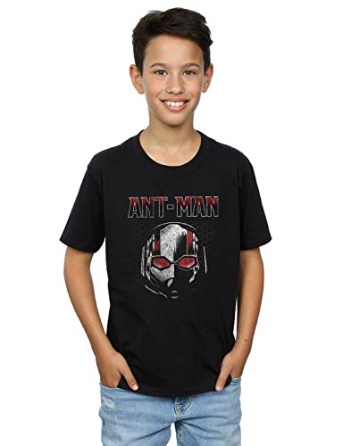 Marvel Boys Ant-Man and The Wasp Scott Mask Hexagon T-Shirt Black 5-6 Years