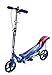 Space Scooter X580, Blau, Tretroller mit Schwungrad, per Luftdruckdämpfer Angetriebener Roller mit Bremsen, Luftfederung, Einfache Faltbarkeit, für Kinder ab 8 Jahren