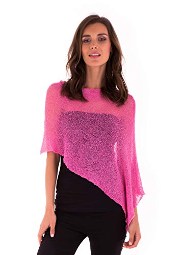 Image of SHU-SHI Womens Sheer Knit Poncho Shrug Lightweight Cover Up One Size Fits Most