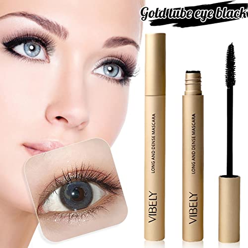 Zitiany 4 Colors Waterproof Colored Mascara, Colorful Mascara Waterproof Long Lasting Thick Mascara For Eyelashes Eye Makeup, For Stage Party Wedding Music Festival, 01#Black #TOP3
