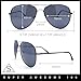 SA106 Airforce Mens Oversize Classic Officer Metal Rim Pilot Sunglasses Silver Mirror