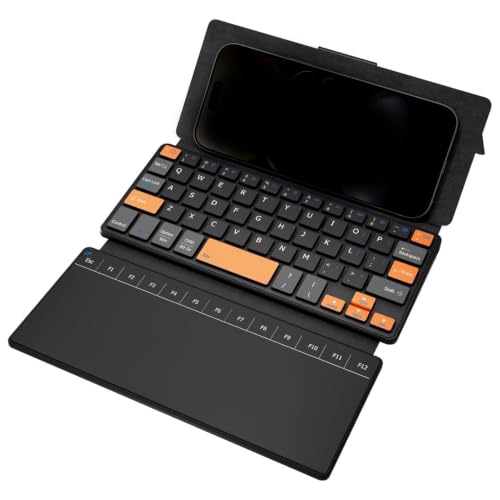 YUEHISY Teclado Bluetooth Portátil con Trackpad, Soporte