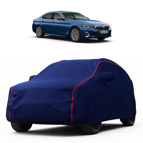 Image of Heavy-Duty Car Cover for Compatible with BMW 5 Series (2024 to 2025 All Models) Deluxe Car Protection Cover - Waterproof & UV-Resistant All-Season Exterior Protection