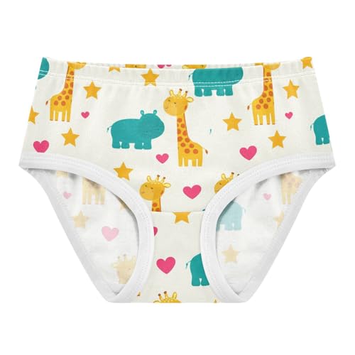 Cute Giraffe Hippo Star Heart Toddler Girls's Underwear 2T 2301884