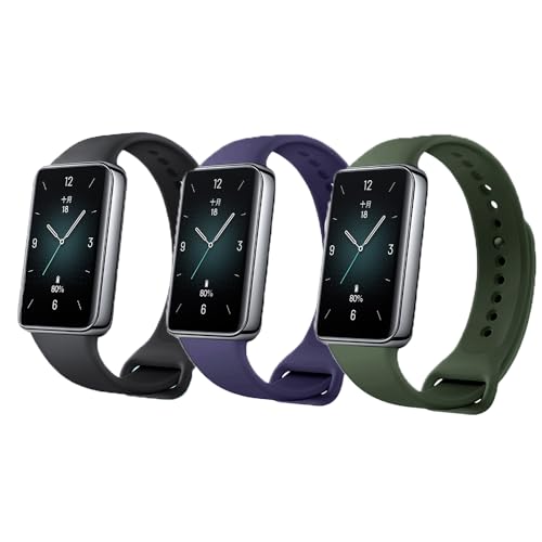 FitTurn [3-Pack] Compatible with Honor Band 9 Watch Band, Silicone Material, Waterproof Sports...