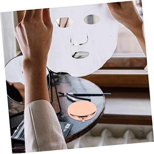 Fomiyes Mini Purse Make Up Mirror 1Pc Double Sided Folding Mirror Portable Vanity Mirror Mini Pocket Mirror Handheld Round Mirror Golden Travel Double Mirror Christmas Metal Travel Wallet #TOP4