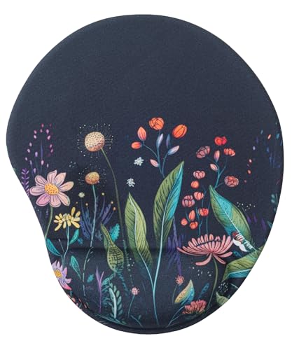 Tapis ergonomique contre la fatigue du poignet Mr. Pen motif fleurs et gel