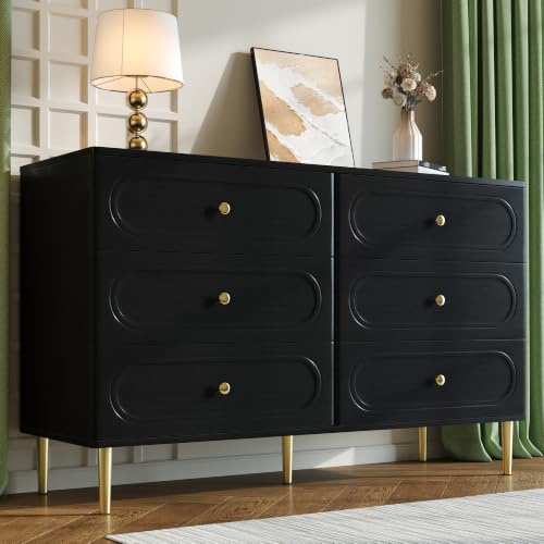 Armario auxiliar negro de 6 cajones para renovar el estilo de tu comedor 5