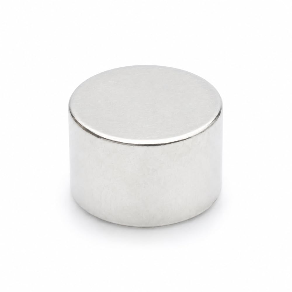 25 piezas imanes de neodimio cilíndricos 14x10 mm N38, extra fuertes y niquelados, ideales para bricolaje, manualidades, electrónica y uso industrial