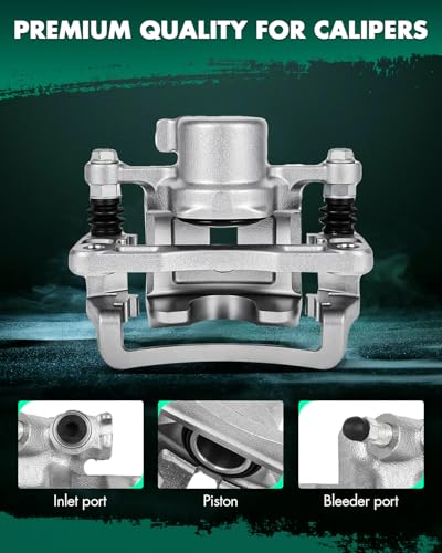 Image of SCITOO Rear Right Brake Caliper With Bracket 18B5041 Compatible For Chevy Captiva Sport 12-15, For Chevy Equinox 07-17, For GMC Terrain 10-17, For Pontiac Torrent 07-09, For Saturn Vue 08-10