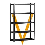 5 Tier Garage Shelving, Storage Shelves Heavy Duty Shelving, Adjustable Metal Shelf Rack and Shelf U