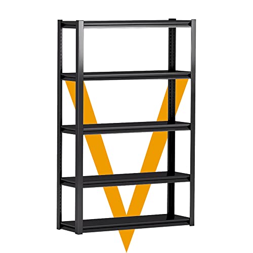 5 Tier Garage Shelving, Storage Shelves Heavy Duty Shelving, Adjustable Metal Shelf Rack And Shelf Units, Garage Shelving Heavy Duty Warehouse Industrial Shelving, 31.5" W X 15.7" D X 63" H #TOP2