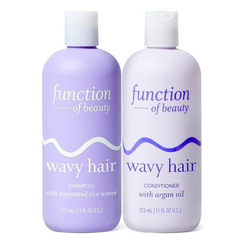 Function of Beauty Wavy Hair Shampoo & Conditioner Set - Sulfate-Free Shampoo & Conditioner Duo for Natural Wavy Texture - Lightweight, Anti-Frizz, Strengthening & Hydrating - Hair Care Products