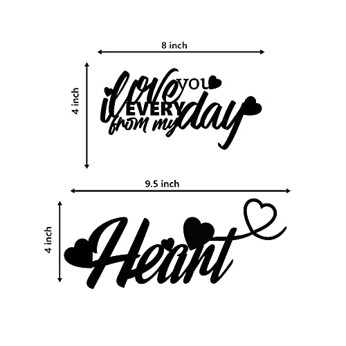 Image of eCraftIndia I Love You Everyday From My Heart Wooden Wall Decor for Living Room Bedroom | Home Wall Decor Items | Wall Art for Home Decor | Valentine Gift for Girlfriend Boyfriend Husband Wife Her Him