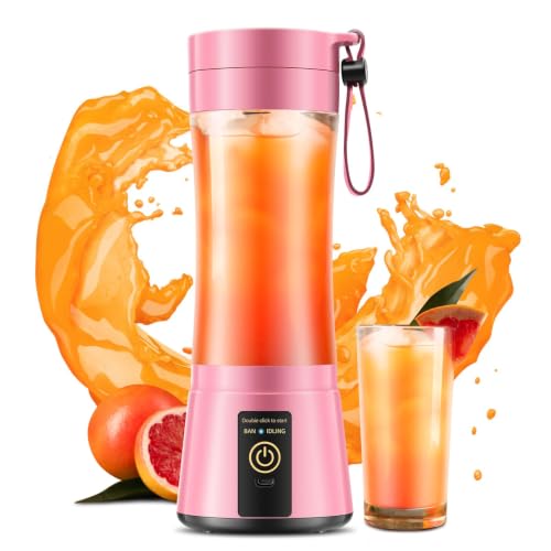 Image of Portable Small Personal Blender - Mini Blender Make Smoothies | 380ml BPA-Free Small Blender, 6 Steel Blades, Quick Blend, Personal Size, Easy Clean, Leak-Proof, Suit in Sports /Office /Gym