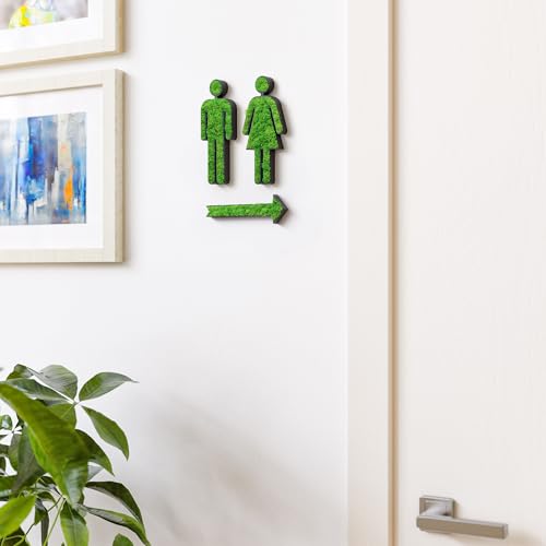 Placa para puerta de inodoro de diseño minimalista negro para aseos modernos 2