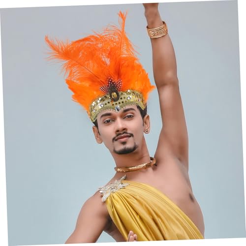 Coiffe à plumes de cosplay COLLBATH pour carnaval et fêtes de scène - 5