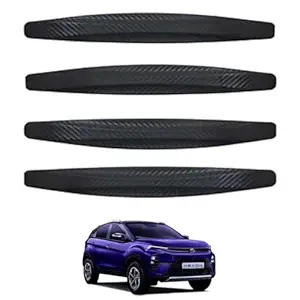 Autokaar Anti Collision Car Corner Bumper Protector Guard with Black Carbon Fiber Design Universal for Tata Nexon/Punch/Tiago/Altroz/Harrier/Safari/Tigor/Indica/Sumo/Hexa/Harrier/Nexon EV