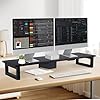 M.J COMFY-LIFE Dual Monitor Stand, 91x26cm Desks Shelf, Double Monitor Riser for Laptop PC Computer Screen Monitor Stand Desktop Organiser for Working (White) #5