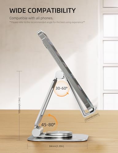 image for Nulaxy Rotatable Cell Phone Stand, Fully Adjustable Foldable Desktop P