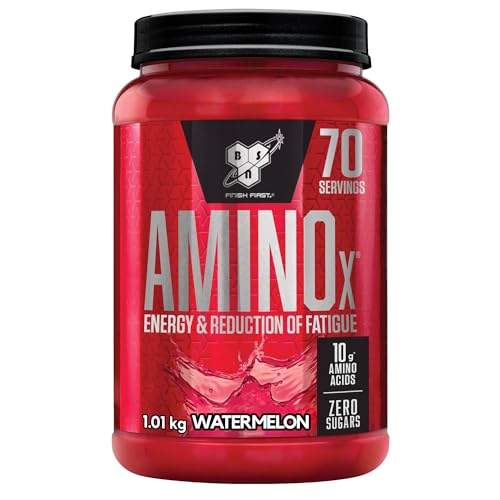 BSN Nutrition Amino X Supplement mit Vitamin D, Vitamin B6 und Aminosäuren, Wassermelone-Geschmack, 70 Portionen, 1kg
