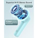 Wireless Earbuds, Bluetooth 5.3 Ear Buds, Headphones with Clear Stereo Sound, 40H Playtime with LED Digital Display, IPX7 Waterproof Earphones Built-in Mic for Phone Tablet Sports Workout, Jade - Image 2