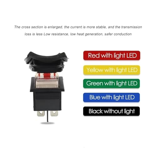 Interruptor KCD4 con luz roja para solucionar fallos de encendido en consolas 4