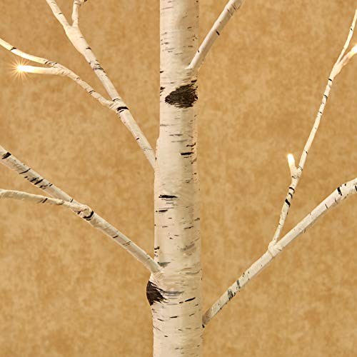 Hairui Pre Lit Birch Tree 2 Pack 4Ft 72 Warm White Led White Christmas Tree For Indoor Outdoor Home Christmas Spring Easter Holiday Decoration Indoor Outdoor #TOP4