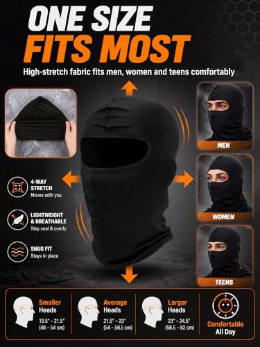 Image of SATINIOR 6 Pcs Ski Mask Cover Balaclava Full Face Mask Summer Face Cover UV Windproof Balaclava for Men Women Outdoor Sports