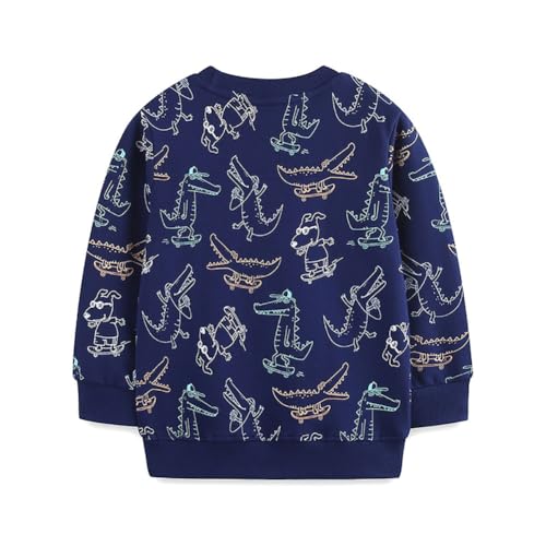 Boys Sweatshirts Casual Sweatshirts Cotton Sweatshirts Long Sleeve T-shirts Crew Neck Cartoon Tops for Boys-3022