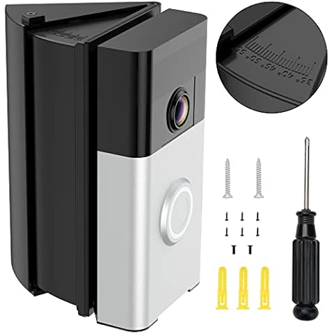 KIMILAR 30°-55° Angle Mount for Video Doorbell 1, 2, 3, 3 Plus, 4, Pro, Pro 2, Wired 2021 Release, (2020 Release), Adjustable Mount Replacement Adapter Mounting Holder Bracket Wedge Accessories Kit Cover
