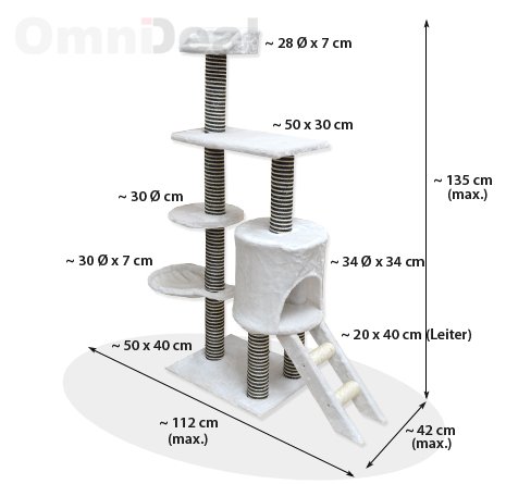 EYEPOWER Tiragraffi Alexander 135cm Casetta Gatti