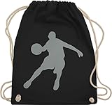 Shirtracer Basketball Trikot Ersatz Training - Basketballspieler - Unisize - Schwarz - kinder basketball - WM110 - Turnbeutel und Stoffbeutel aus Baumwolle