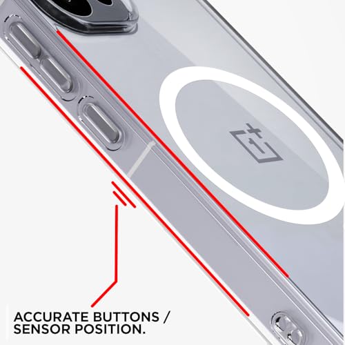 Image of Outlouders Back Cover for OnePlus 13s 5G Mag-Safe Transparent PC + TPU Bumper Case with Magnetic Support Shockproof Protection (Transparent Mag-Safe)