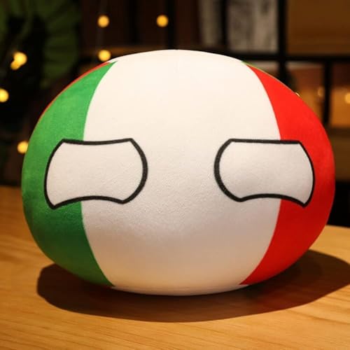 Yobuisg ポーランドボール ぬいぐるみ カントリーボール抱き枕 40cm Polandball アニメ クッション ペンダント Countryball おもちゃ 置物 飾り物 誕生日プレゼント (C)