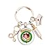 TRAQUOKANTA New 2026 For Fashion Creative Nurse Stethoscope Image Keychain Glass Cabochon And Glass Dome Key Ring Pendant Gift Perfect For Gift For Special Occasions