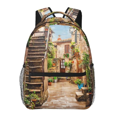 Mochila para laptop EdWal y bolsa de viaje con estampado toscano ideal para tus escapadas